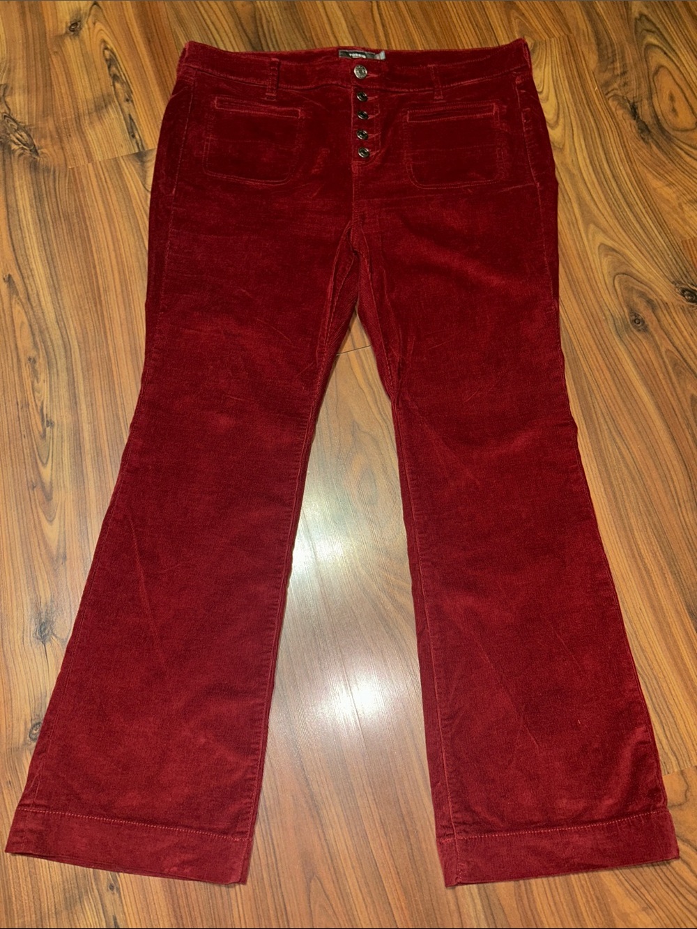 torrid Deep Red Corduroy Boot Cut Pants